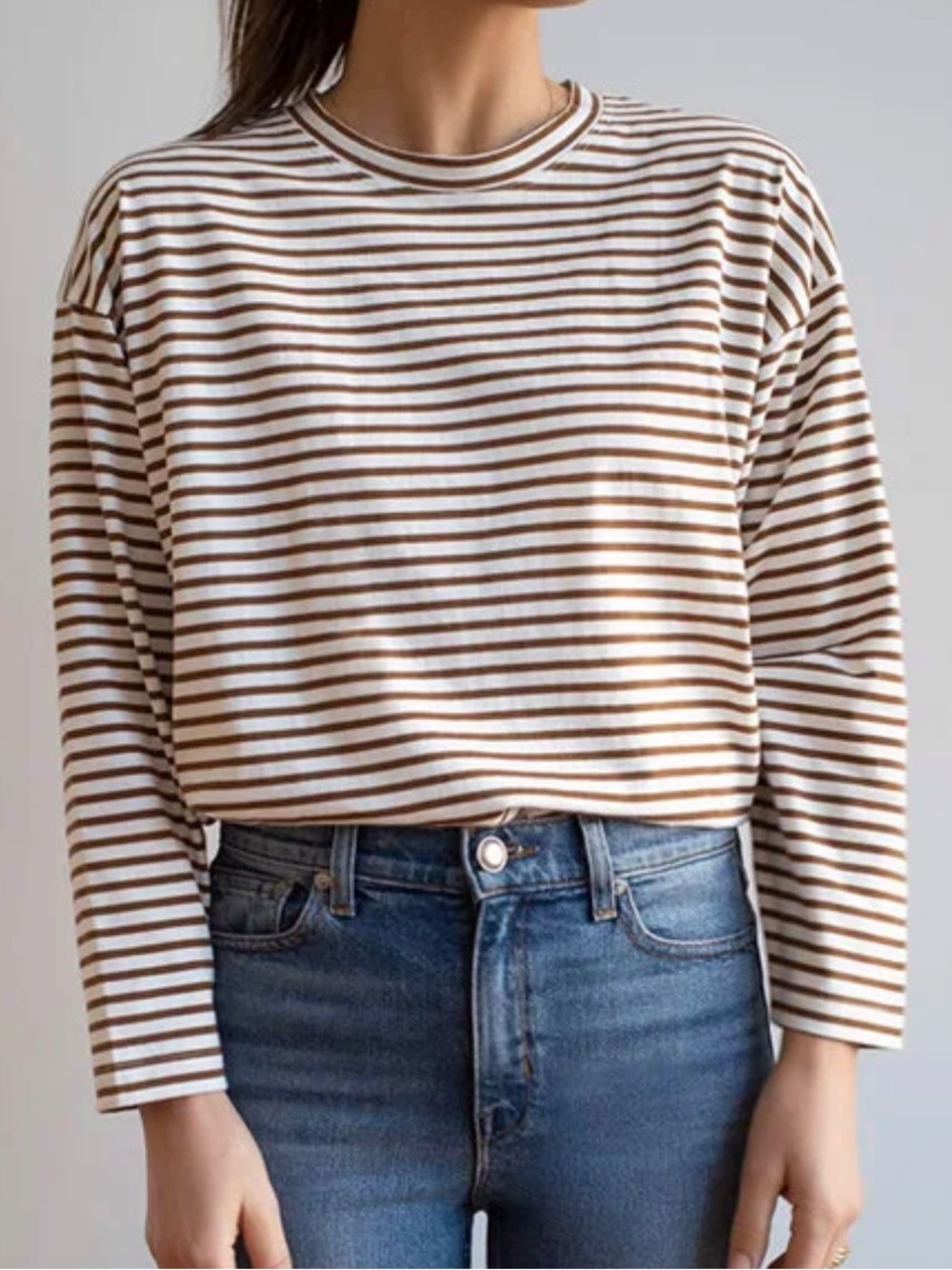 AYR French Fey Brick Lane red and white striped long-sleeve Tee
